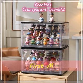 Collapsible Acrylic display case collections stackable storage box blind box Acrylic toy display