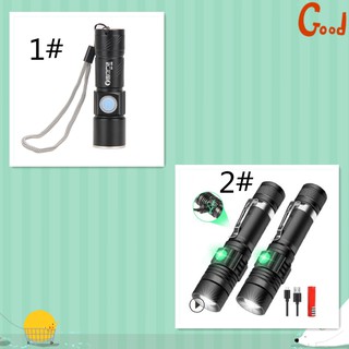 800LM LED Torch Zoomable USB Rechargeable Flashlight Torch (2)