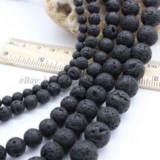 Natural Stone Beads Lava Rock Round Jewelry Making Gemstone (2)