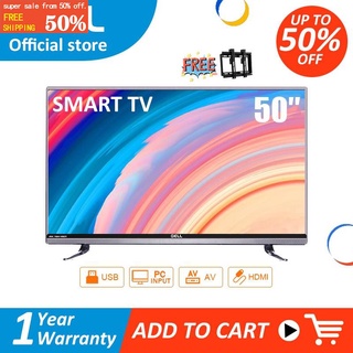 ❉GELL 50 inch smart tv android smart led tv 50 inches tv flat screen on sale free bracket