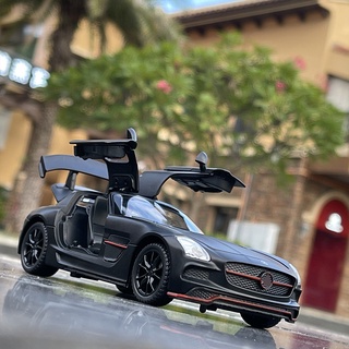 1:32 BENS SLS AMG Supercar Alloy Car Diecasts & Toy Vehicles Car Model Sound and light Pull back Car