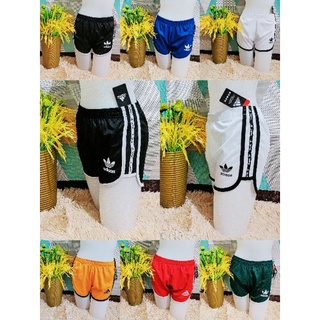 Drifit shorts for ladies Double line with side tape Dolphin booty TikTok shorts Adidas inspired.