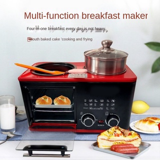 HZ Delivery in Seconds Household Multi-Function Breakfast Maker Four-in-One Breakfast Maker Roaster Toaster Electric Oven Gift Manufacturers Straight Hair Retail and Wholesale