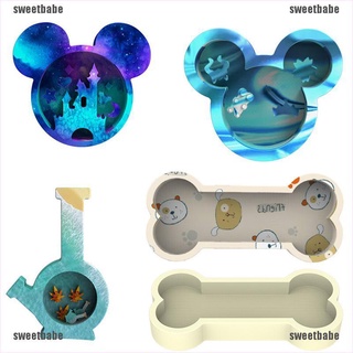 （sweetbabe）DIY keychain pendant mouse castle shake bottle silicone mold epoxy resin tool