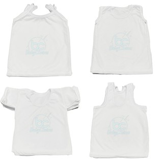 Newborn Sando and Shirt Plain White Bargain | Polycotton