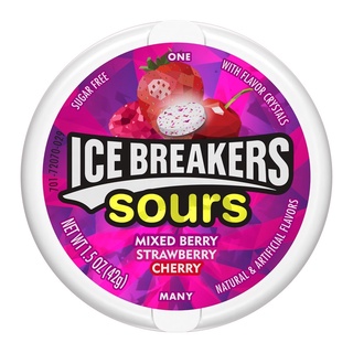 ICEBREAKERS SOURS MIXED BERRY STRAWBERRY CHERRY