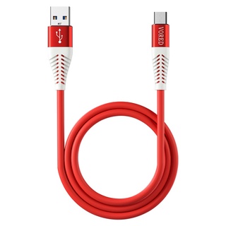 Liquid soft glue mobile phone charging line USB data line fast charging flash charging red data line