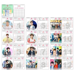 2021 desk calendar Kpop BTS Blackpink Got7 Exo Twice Nct Photo table calendar Planning Calendar (5)