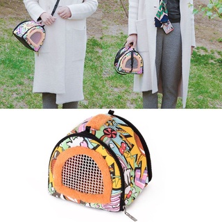 WER Portable Small Pet Travel Bag Hamster Carrier Breathable Outdoor Hedgehog Bag