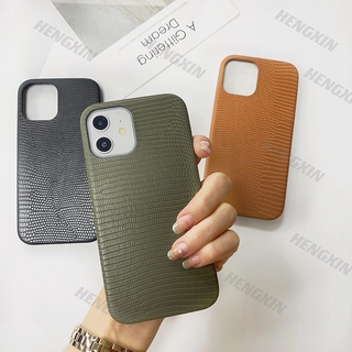 Fashion lizard pattern hot pressed leather case for iPhone 12 11 Pro Max X XS Max XR 8 7 Plus PU leather fabric phone case