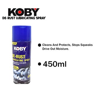 KOBY De-Rust Remover Lubricating Spray and Penetrating Oil (WD-40) 450ml