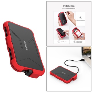 [Limit Time] 2.5\" USB Hard Drive HDD Enclosure Adapter Case Data Storage Red A