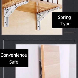2pcs Folding Shelfs Bracket Heavy Duty Stainless Steel Collapsible Shelf Bracket DIY Bracket
