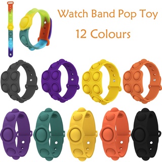 Pop It Watch Band Toys Sunny shop New Unicorn Pop Its Round Fidget Toy Push bubble stress relief kids pop it tiktok