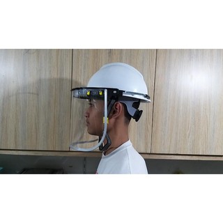 Full Face Mask Mouth Guard Shield Saliva Cove Self Protection Hard Hat Helmet for Virus Barrier (1)