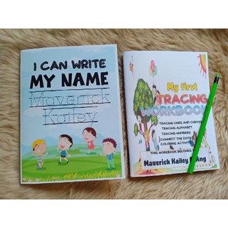 TRACING WORKBOOK BUNDLE OF 2 WITH FREE PENCIL AND STICKERS