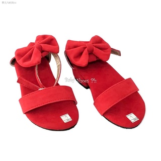 ﺴBlock Heel with Back Ribbon Red (SMALL SIZE) Kids Shoes
