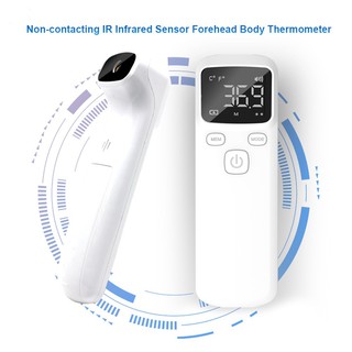 ⚡Hot Sale⚡Non-contacting Touchless IR Infrared Sensor Forehead Body Thermometer Temperature Measurement LCD Digital Display Unit Changeable Batterys Powered Operated Buzzer Alarm Mute Setting