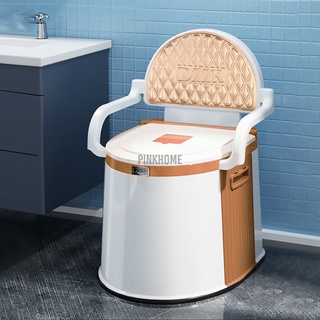 【Pinkhome】Portable Toilet Commode Indoor Outdoor Home For Travel Elderly Pregnant Women
