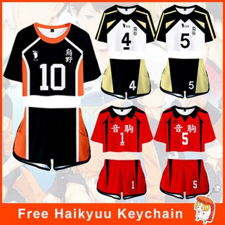 Haikyuu Jersey Cosplay Costume Karasuno Sports Set Uniform Hinata Shyouyou Sportswear Jerseys Gym Suit Shirt+Pants Haikyu Set