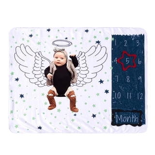 Cartoon Pattern Infant Baby Milestone Photo Props Background Blankets Play Mats Backdrop Cloth Calendar Photo Accessories