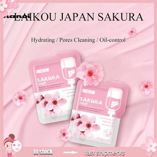 HAN_ Non-Irritating Mud Facial Cover Japan Sakura Mud Face Anti Wrinkle Packs Brighten Tone for Female