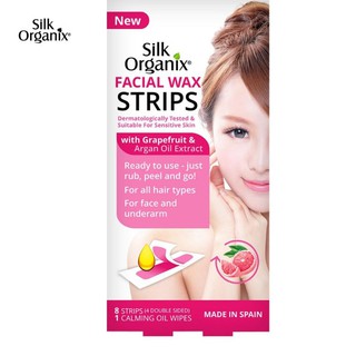 Silk Organix Facial Wax Strips Grapefruit