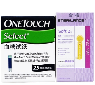 One Touch / Onetouch Select Simple Blood Glucose Monitor Test Strips Lancets (7)