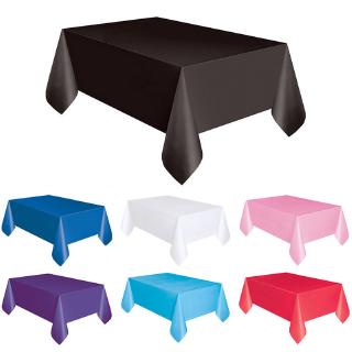!Party Birthday Table Cloth Disposable Plastic Table Cover Pure Color 137*183cm