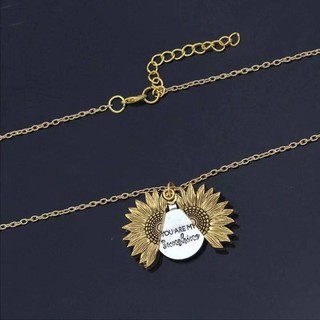 [Maii] NS244 Sunflower You are My Sunshine Flower Jewelry Necklace (9)