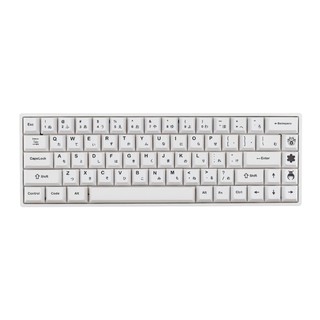 129 Keys Black and White Japanese Keycaps PBT Mechanical Keyboard Keycap Cherry Profile Compatible With MX Switches