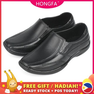 Hongfa Kids School Black Shoes For Boys rubber-weighty Performance shoes cod hf603 (1)