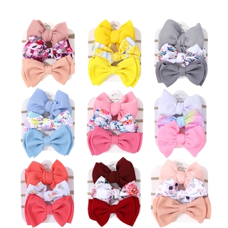 3Pcs/Set Cute Bows Baby Headband Girls Flower Elastic Princess Hairbands Newborn Hair Accessories