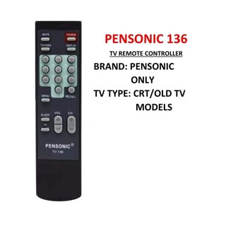 PENSONIC TV REMOTE CONTROLLER FOR CRT TV TV-136