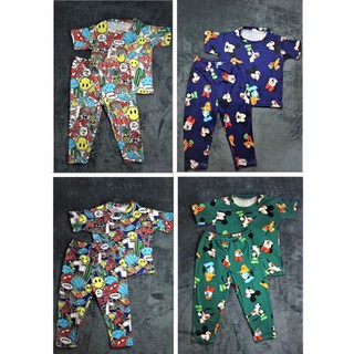 Unisex Terno Pajama Set for Kids Cotton Pambahay / Sleepwear / Boys & Girls (0-12 yrs old)