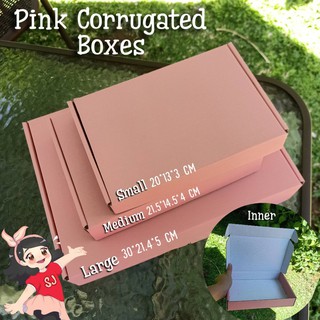 DIY Corrugated Box Pink | White