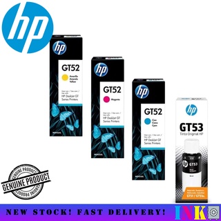 HP Original GT52 Color and GT53 Black Ink Bundle (Cyan, Magenta, Yellow, and Black) Complete Set of