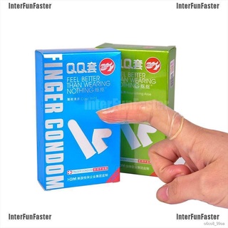 ㍿✲◇InterFunFaster 10PCS/Box Aloe Fragrance Ultra Thin Finger Condom For Women Clitoris Stimulator