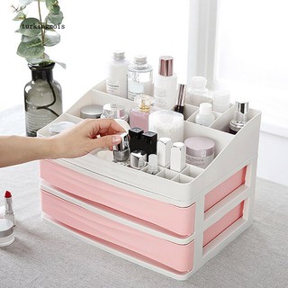 TK-Multi-Layer Grid Makeup Cosmetics Jewelry Organizer Storage Drawer Display Box (7)