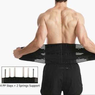 Neoprene Compression Back Brace Lumbar Waist Hip Support Belt Strap Trainer for Sciatica Nerve Pain Low Back Pain Men Women