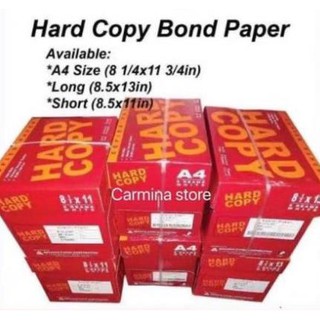 Hard copy Bond paper short/A4/Long size 5reams per box