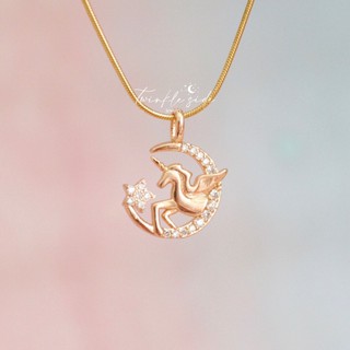 Unicorn Moon Necklace by twinklesidejewelry