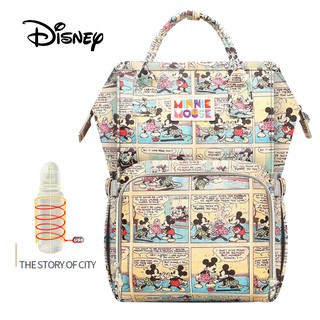 Disney Diaper Bags USB Waterproof Diaper Bags Oxford Cloth Baby Feeding Storage Bag Mummy Travel Backpack