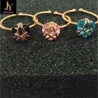JY Jewelry Rose Gold Plated heart Ring!Free Box!
