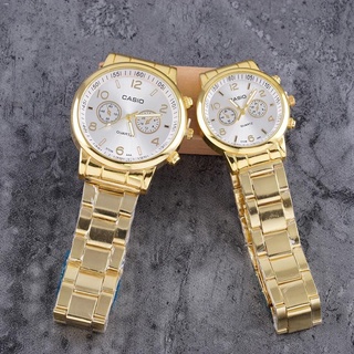 watch for womencouple watch✤▣[JAY.CO] CASIO stainless steel Gold couple watch gift #CA24CPCHP (2)