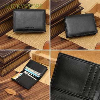 ID Credit Card Money Clip Genuine Leather Purse Wallet