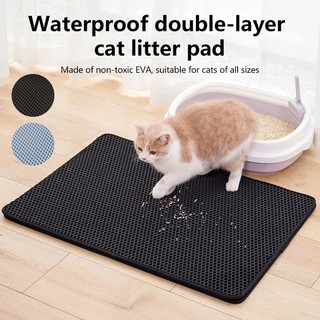 Cat Litter Mat EVA Double Layer pet cat litter pad Bottom Non-slip Litter Box Mat Litter Trapper