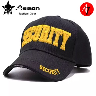 ASIAON Security Guard Personnel Hat Baseball Cap 3D Embroidery Front Logo