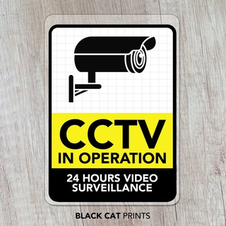 CCTV in Operation Sign | Laminated Signage | Sign Board