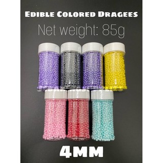 100g 4mm Edible Dragees Colored Pearl Colored Dragees Edible Sprinkles
